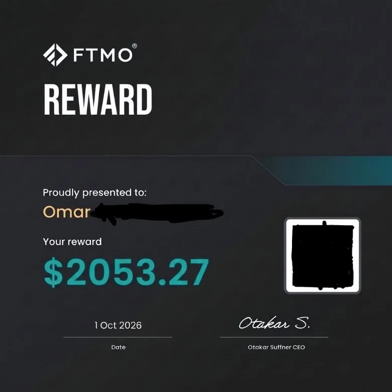 Reward FTMO d’Omar de 2 053,27 $